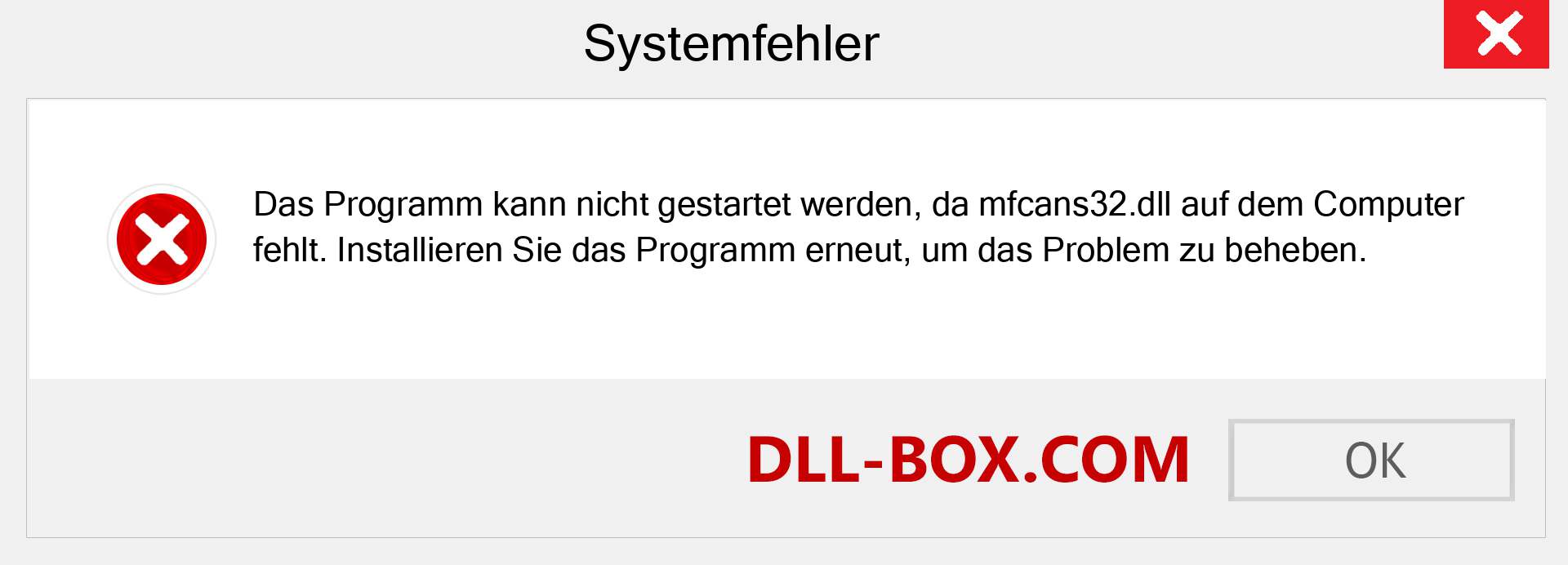 mfcans32.dll-Datei fehlt?. Download für Windows 7, 8, 10 - Fix mfcans32 dll Missing Error unter Windows, Fotos, Bildern