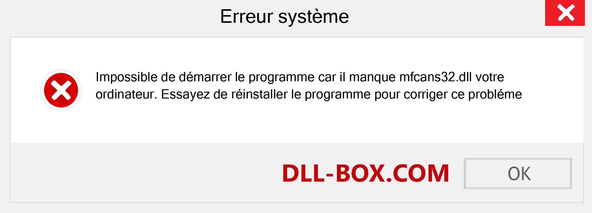 Le fichier mfcans32.dll est manquant ?. Télécharger pour Windows 7, 8, 10 - Correction de l'erreur manquante mfcans32 dll sur Windows, photos, images