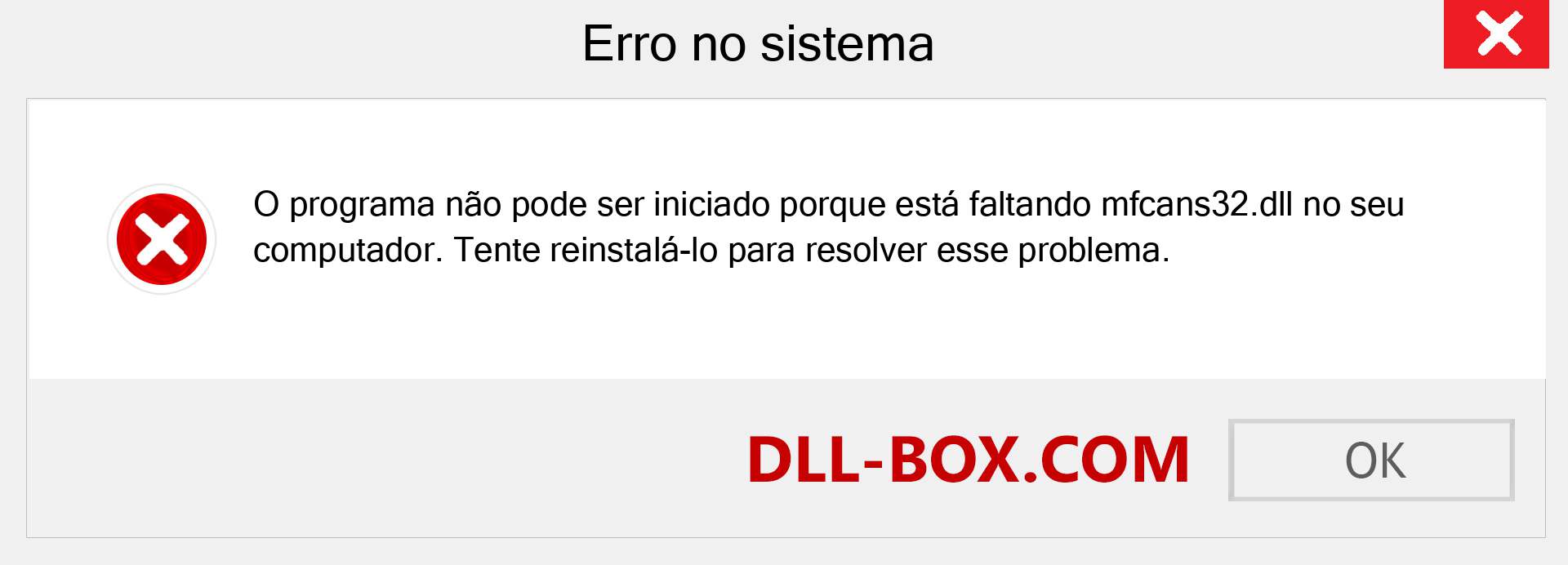 Arquivo mfcans32.dll ausente ?. Download para Windows 7, 8, 10 - Correção de erro ausente mfcans32 dll no Windows, fotos, imagens