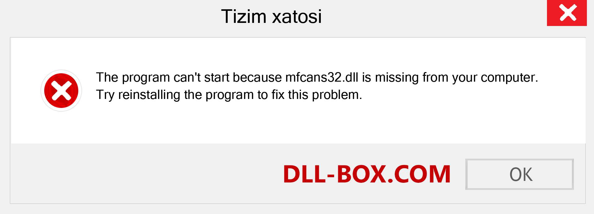 mfcans32.dll fayli yo'qolganmi?. Windows 7, 8, 10 uchun yuklab olish - Windowsda mfcans32 dll etishmayotgan xatoni tuzating, rasmlar, rasmlar